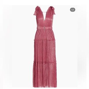 Sabina Musayev Shimmering Pink Maxi Dress